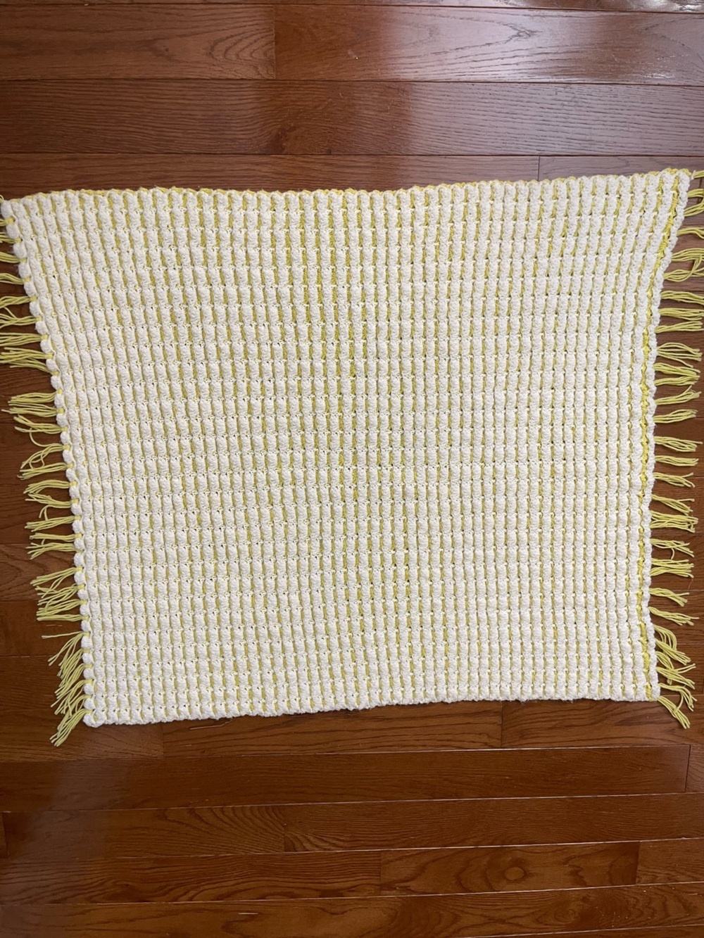 Vintage hand crocheted lap cover / table topper